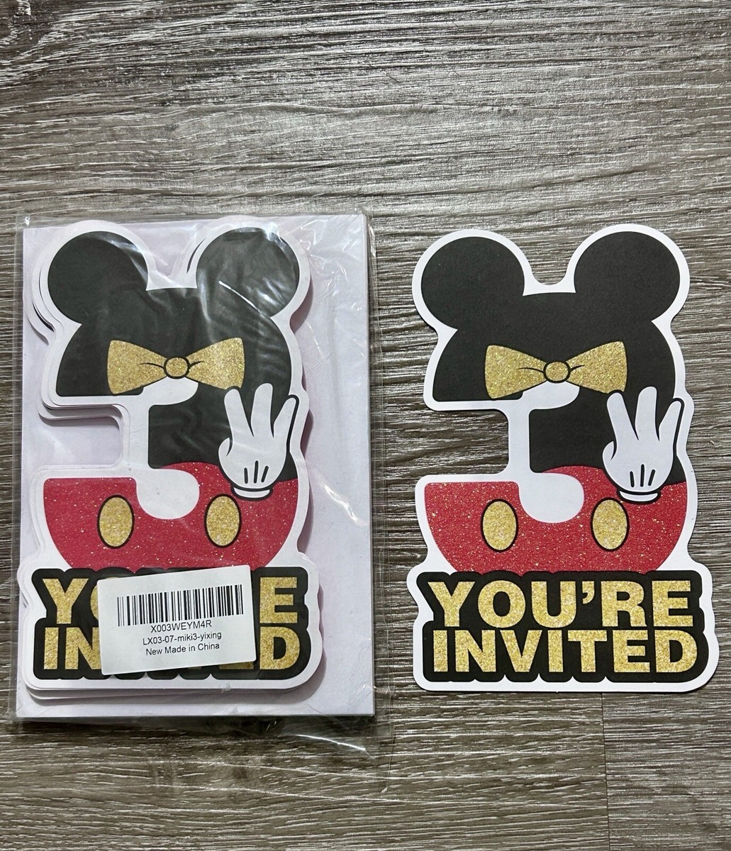 Disney Minnie Mouse Birthday Party Invitations Invites 20-Count