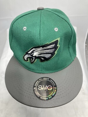 Green Philadelphia Eagles Swag Snapback Gray Bill Has Some Small Tears See Pics
