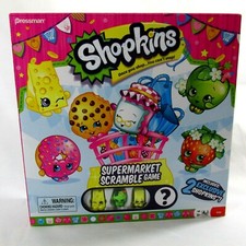 Shopkins Supermarket Scramble Board Game Kids Girls Shopping Game Old