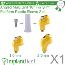 Set Of Angled Multi Unit Prosthetic 18  For Slim Platform 3.0mm Plastic Sleeve