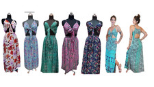 Assorted 20pc Gypsy bohemian Hippie Silk Maxi Sundress Gypsy Indian Beach Wear