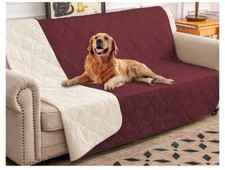 Ameritex Waterproof Dog Bed Cover Pet Blanket With Anti-Slip Back Burgundy
