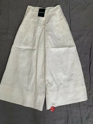 NWT NICHOLAS 100% linen varca pant~size:0~white