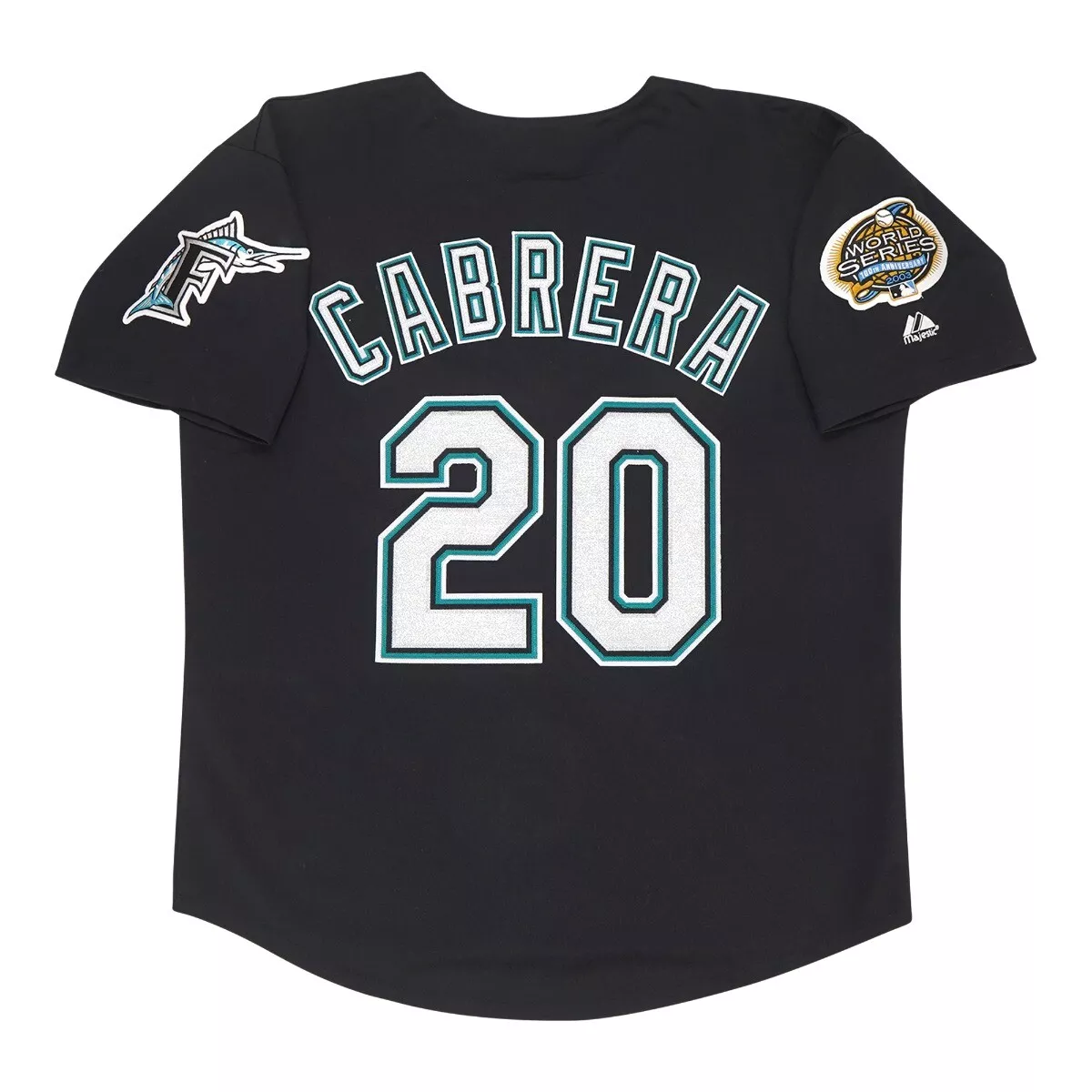 Miguel Cabrera 2003 Florida Marlins Alt Black World Series Jersey