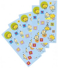 5 Small Sheets Happy Playful Fun CAT Heart Stickers