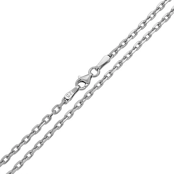 1631 Kette Halskette Silberkette Ankerkette aus 925er Silber Rhodiniert - Bild 1 von 1
