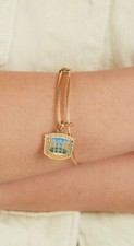 NEW Alex  Ani    Harry Potter Quidditch Pitch Gold Tone Charm Bangle Bracelet
