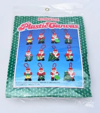Distlefink Designs - Plastic Canvas - "LITTLE SANTA SURPRISES" 12 Ornaments