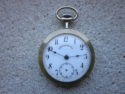 OROLOGIO DA TASCA CHRONOMETRE CASSA ARGENTAN CIPOLLA PER TASCHINO