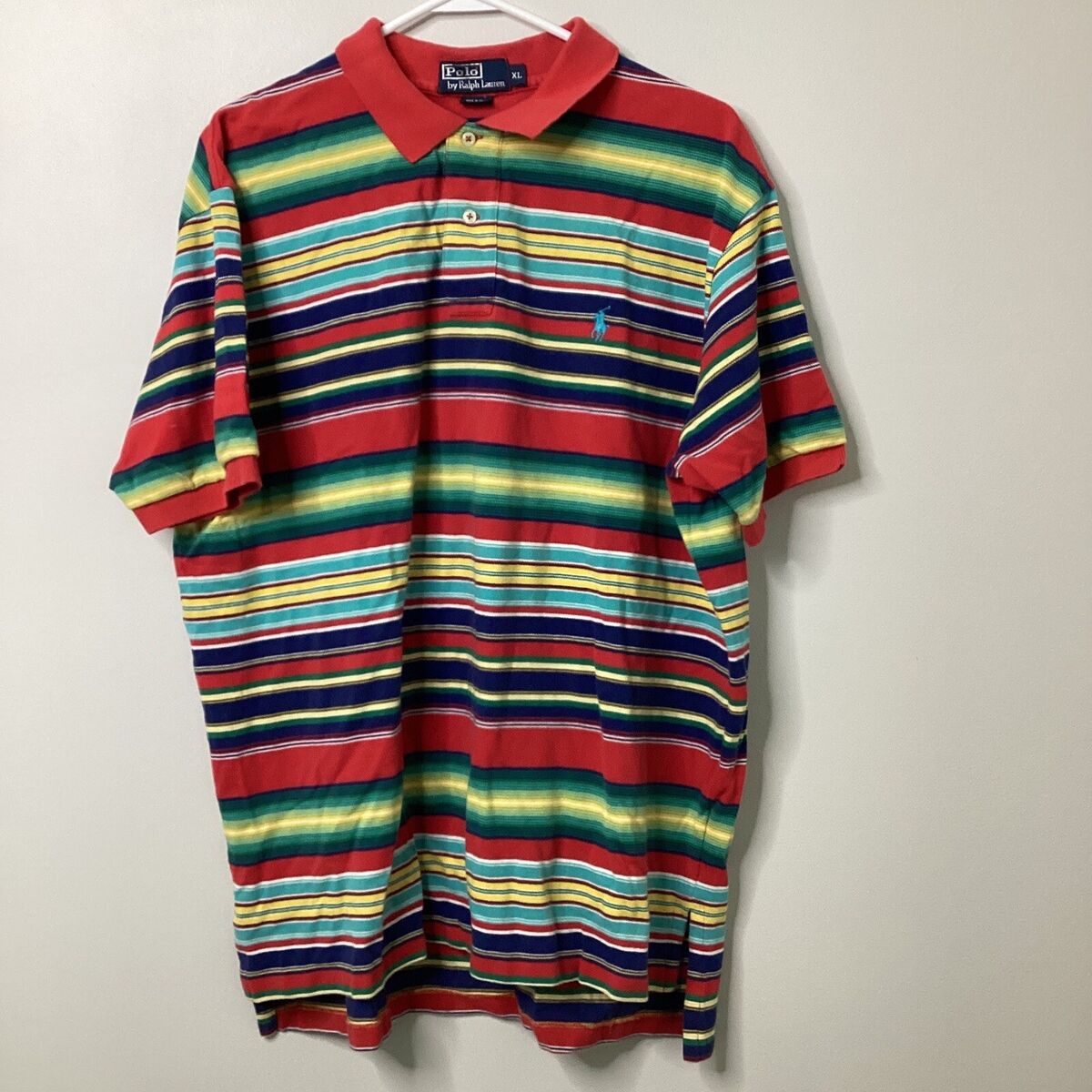 Polo Ralph Lauren Vintage 90s Y2K Multi Colored Striped Polo Polo Ralph Lauren Vintage 90s Y2K Multi Colored Striped Polo