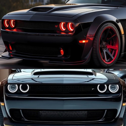 CCFL Angel Eyes Halo Rings for Dodge Challenger Headlight Demon Light DRL - Picture 15 of 20