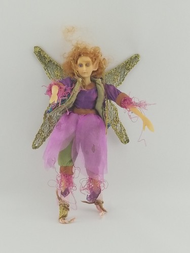 Creepy Purple Fairy Elf Ballerina Doll Aillen Hands Scary Face Zombie Arms WEIRD