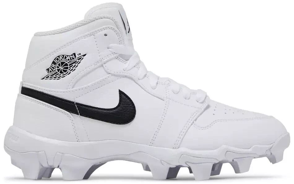 Jordan 1 Mid Youth Multisport Cleats White Youth Size 10C
