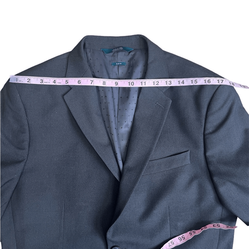 Perry Ellis slim fit pindot black suit jacket size 40 regular stretch knit - Picture 5 of 14