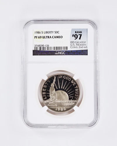 1986-S Liberty Proof Commemorative Half Dollar NGC PF69 Ultra Cameo 50c