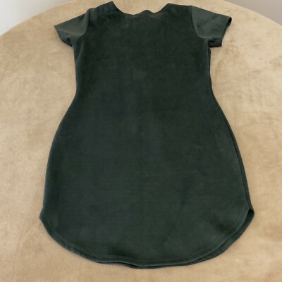 Windsor Girls Green Velvet Criss Cross Neck Short Sleeve Shift Dress YOUTH  L | eBay