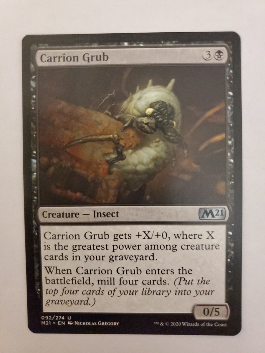 MTG Magic The Gathering Card Carrion Grub Creature Insect Black 