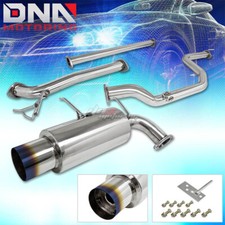 4.5muffler Burnt Tip Stainless Steel Exhaust Catback System For 90-93 Integra