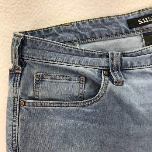 5.11 Tactical Jeans Mens Size 36x34 (Fits 37x32) Defender Flex **CROTCH RIP** - Picture 8 of 12