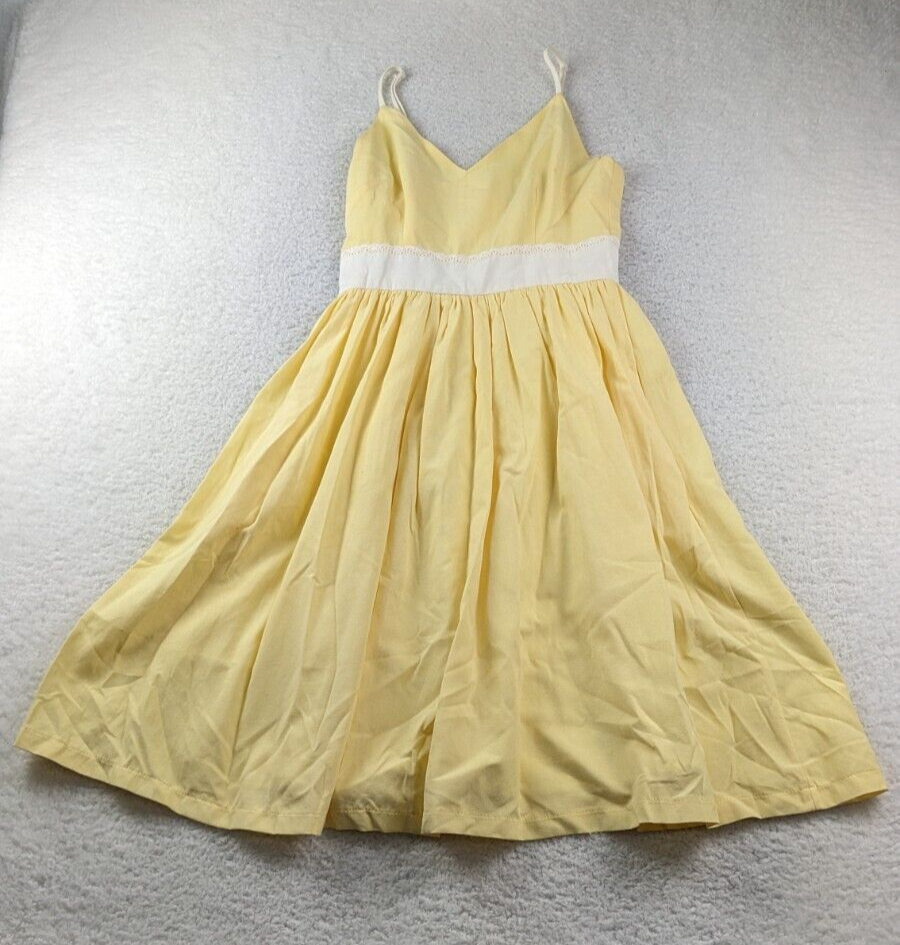 Lindy Bop Yellow Honor Dress Size Lined Zip