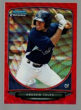 2013 Bowman Chrome Prospects Red Wave Refractors #BCP156 Andrew Toles 24/25