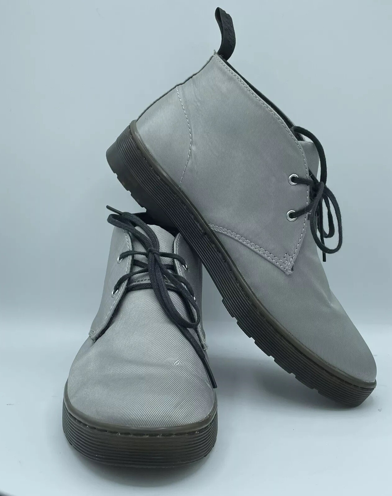 Dr Doc Martens Women's Daytona Boots US 9  Silver Nylon Lace Up Chukka Bootie thumbnail 2