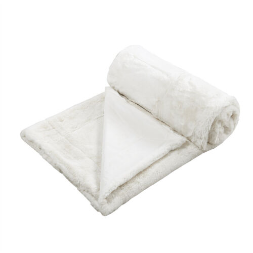 Fox Faux Fur Throw Blanket Warm Luxury Plush Cozy for Bed Couch Sofa Solid Color - Picture 26 of 160