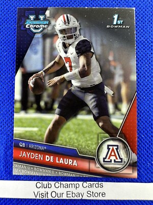 2023 #30 Jayden De Laura Bowman University Chrome 1st Football Arizona