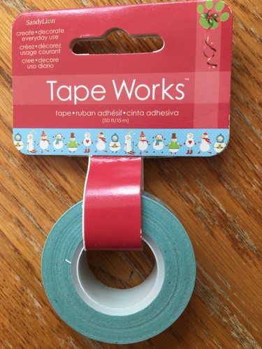 Sandy Lion Washi Tape Snowflakes Snowman Paris Aqua Chevron - you choose print - Picture 5 of 11