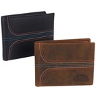 Oakridge Leather Men?s Retro Vintage Bi-Fold Flip-Up Wallet