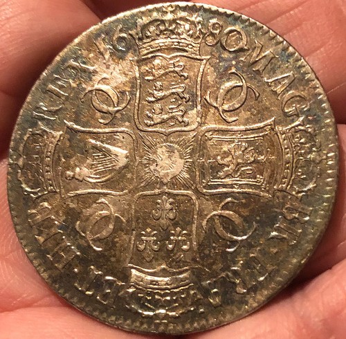 Charles II - 1680 (TRICESIMO SECUNDO) Silver Crown - Picture 5 of 7