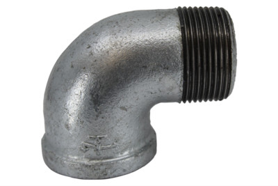M&F Winkel aus verzinktem Temperguss (Stecker auf Buchse) 32 mm (1 1/4'')