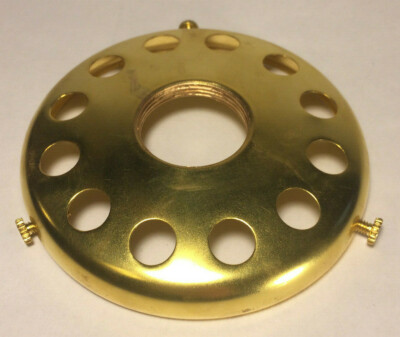 New 4'' Fitter Solid Brass Screw On Uno Shade Holder, Unfinished Brass #SH728U