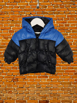 BABY JUNGEN MANTEL ALTER 6 MONATE KLEINER MARC JACOBS SCHWARZ MIX PUFFER JACKE KAPUZE 68CM