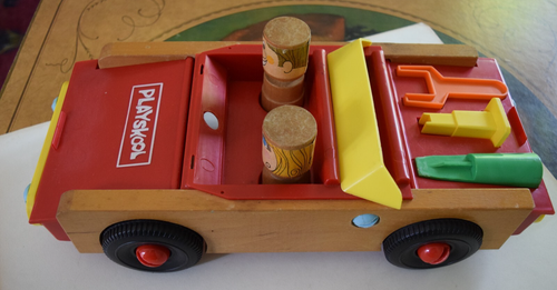 Playskool Wooden/Plastic Take Apart Car, Vintage - Picture 3 of 24