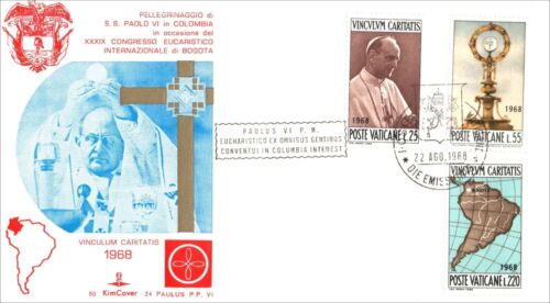 Vatican City 1968 39th International Congress in Bogota FDC Vatican CDS