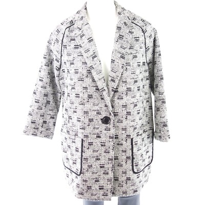Jacke Schwarz Weiß SEE U SOON Damen Mantel Kurzmantel Übergangsjacke Np 119 Neu