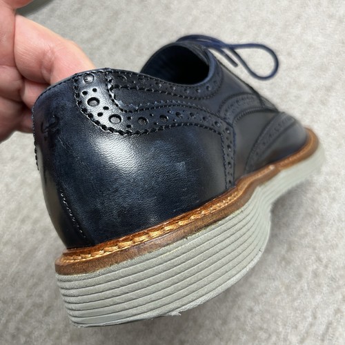 Trask Punta de Ala Zapatos Oxford Para Hombres 9 Azul Cuero Brogue ExtraLigero Vestido Deportivo - Imagen 16 de 24