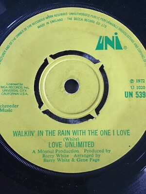 Love Unlimited- Walkin  In The Rain With The One I Love / I Should Have Known M-