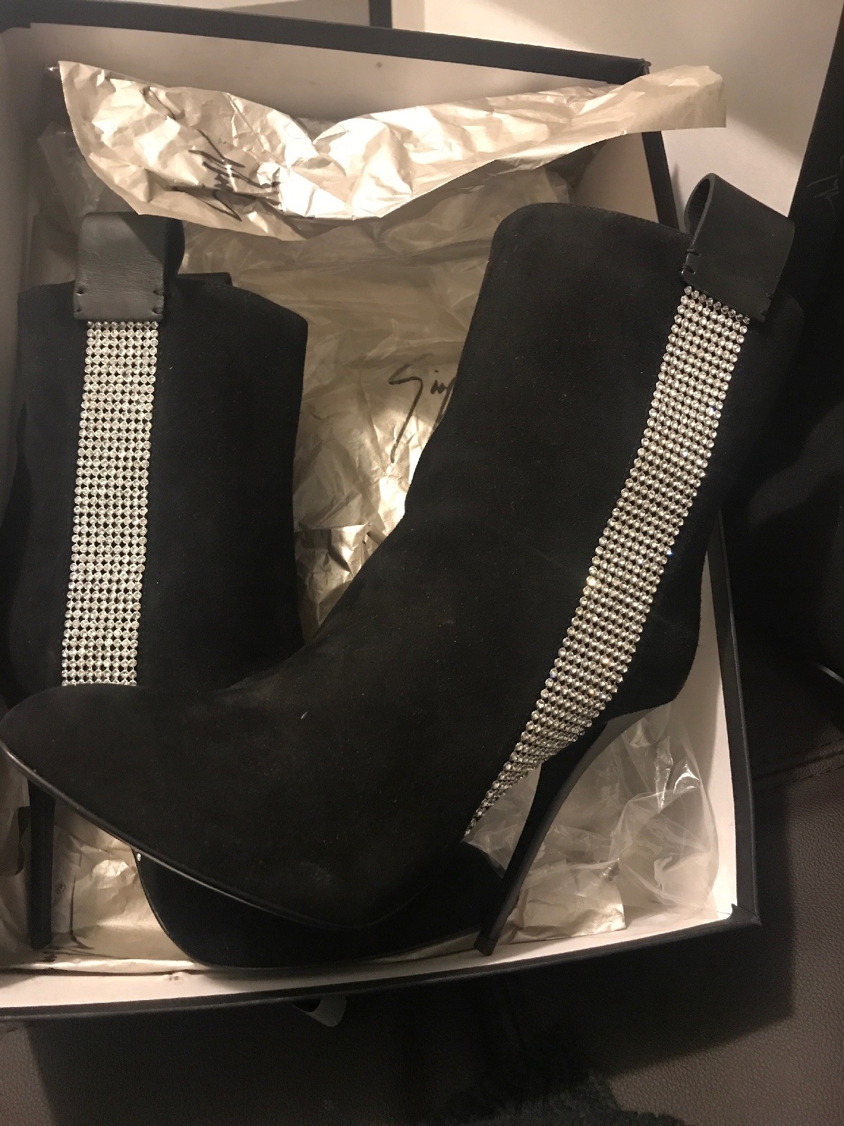 GIUSEPPE ZANOTTI CRYSTAL&BLACK BOOTS GIUSEPPE ZANOTTI CRYSTAL&BLACK BOOTS
