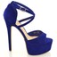 thumbnail 54 - Womens Strappy Platform Sandals Peep Toe Ladies Stiletto High Heel Shoes Size
