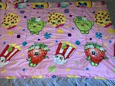 Juego de cama Shopkins tamaño doble con sábana inferior, funda de almohada y edredón LNC