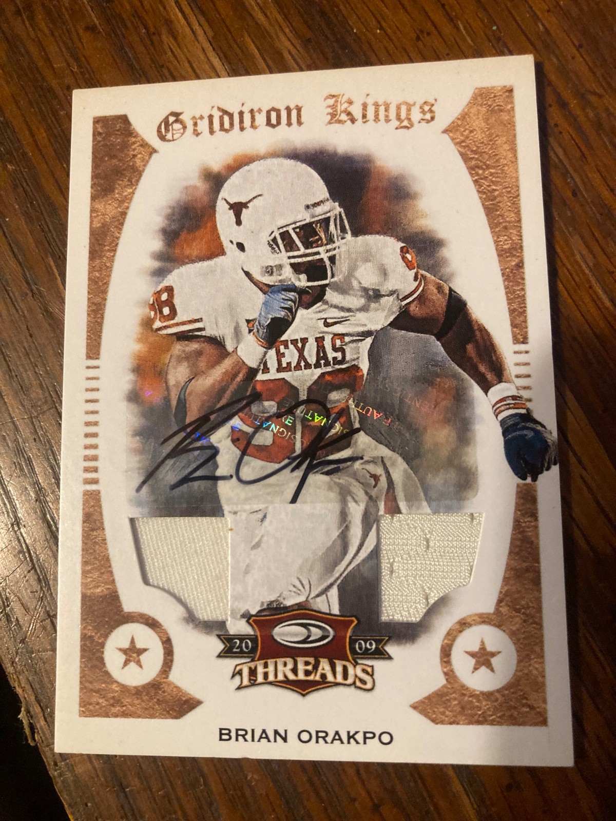 Brian Orakpo Donruss Threads College Gridiron Kings #9 Autograph