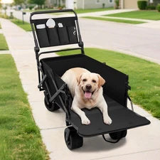 Large dog stroller, foldable dog stroller, maximum weight capacity 160 lbs