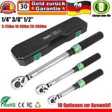 NEU DREHMOMENTSCHL&Uuml;SSEL SET 5-25Nm 10-60Nm 20-200Nm 1/4" 3/8" 1/2" -10 Optional