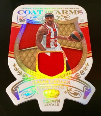 24/25 Crown Royale Isaiah Canaan 2 Color Patch Arms Gold 10/25 Crvena Zvezda