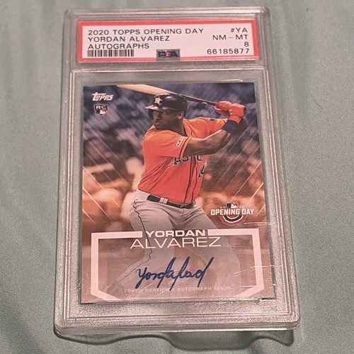 Topps 2020 Opening Day Autographs Yordan Alvarez RC Auto ODA-YA PSA 8 Base