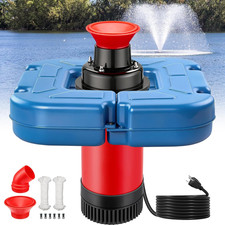 Pond Fountain Aerator with Larger Floater, 1HP 15000 GPH Floating Aerating Pump 