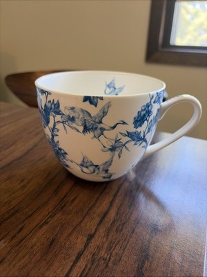 Wild Crane Bird 20 Oz Fine Bone China Cup Mug Blue Bird And Willow Co Uk