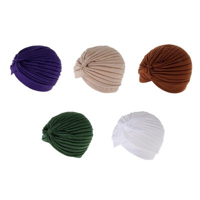 Frau Indian Cap Twisted Plissee Turban Hut Chemo Head  Kopftuch
